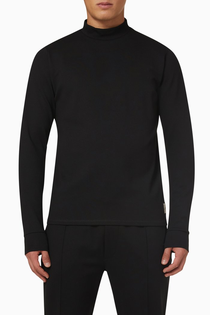 

Belmont Turtleneck in Jersey, Black