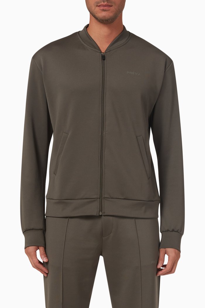 

Harrison Bomber Jacket in Jersey, Grey