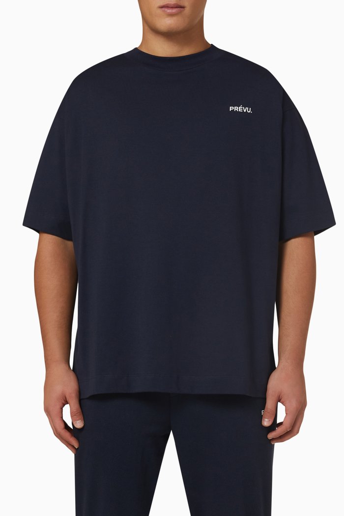 

Back Logo T-shirt in Cotton Jersey, Blue