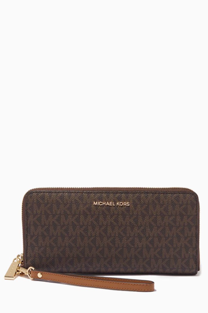 

Monogram Large Continental Wallet in Logo Canvas, Brown