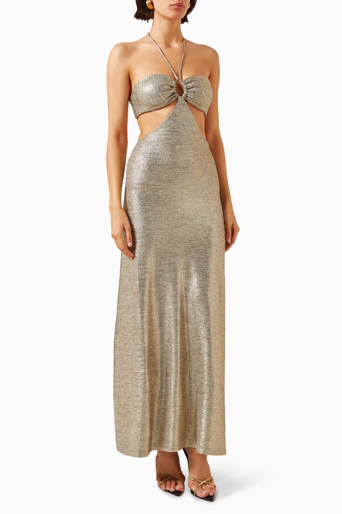 Chloe Maxi Dress, Gold