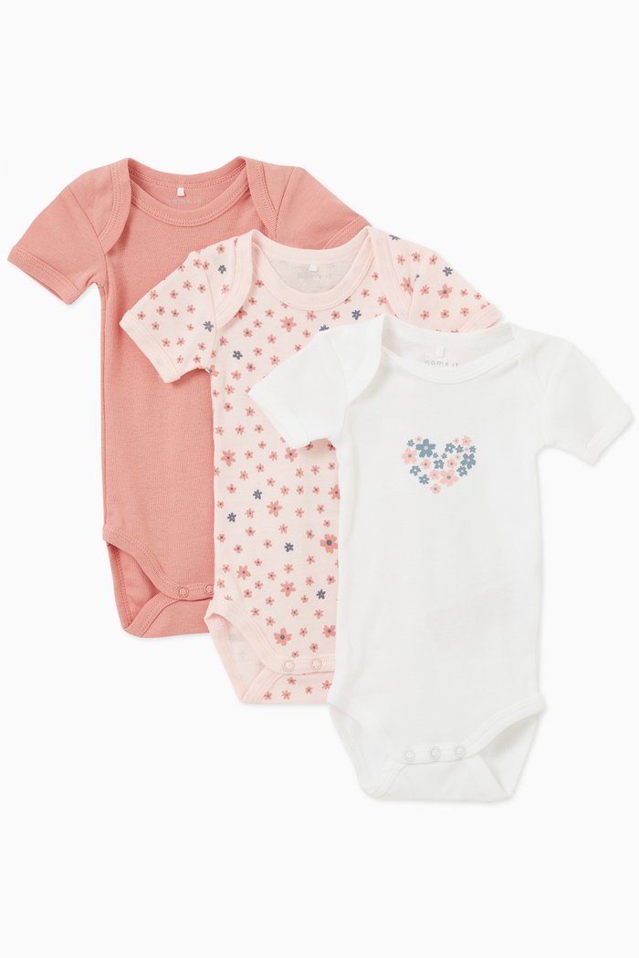 

Floral-print Bodysuit Set in Organic Cotton-blend, Multicolour