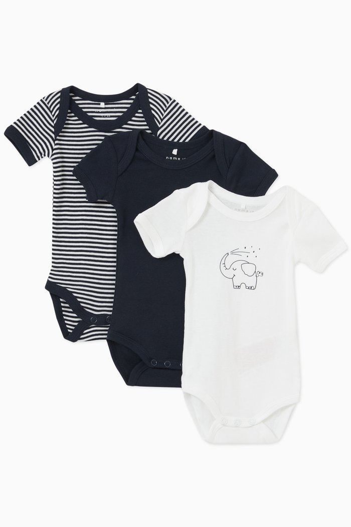 

Elephant-print Bodysuit Set in Organic Cotton-blend, Multicolour