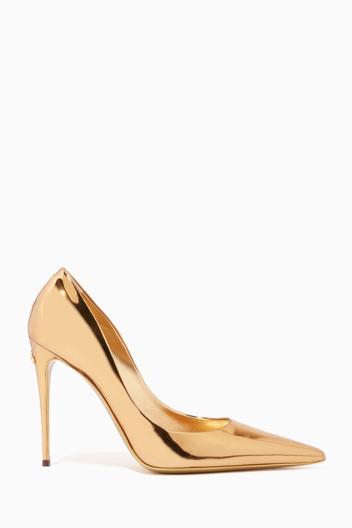 

Lollo 105 Pumps in Mirror Leather, Gold