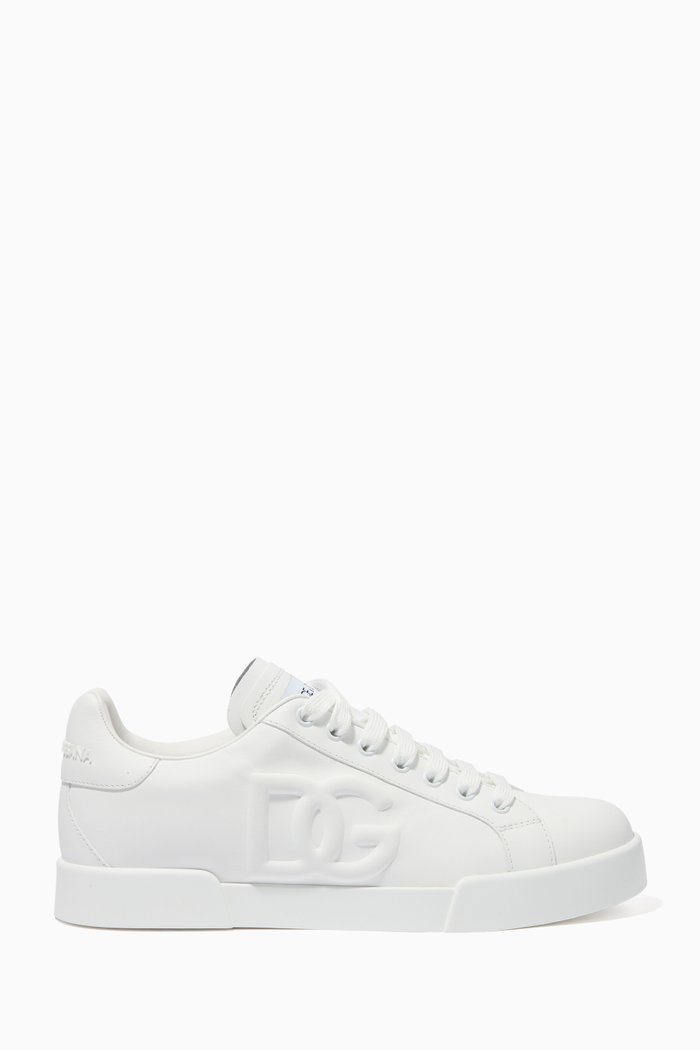 

Portofino DG Sneakers in Leather, White