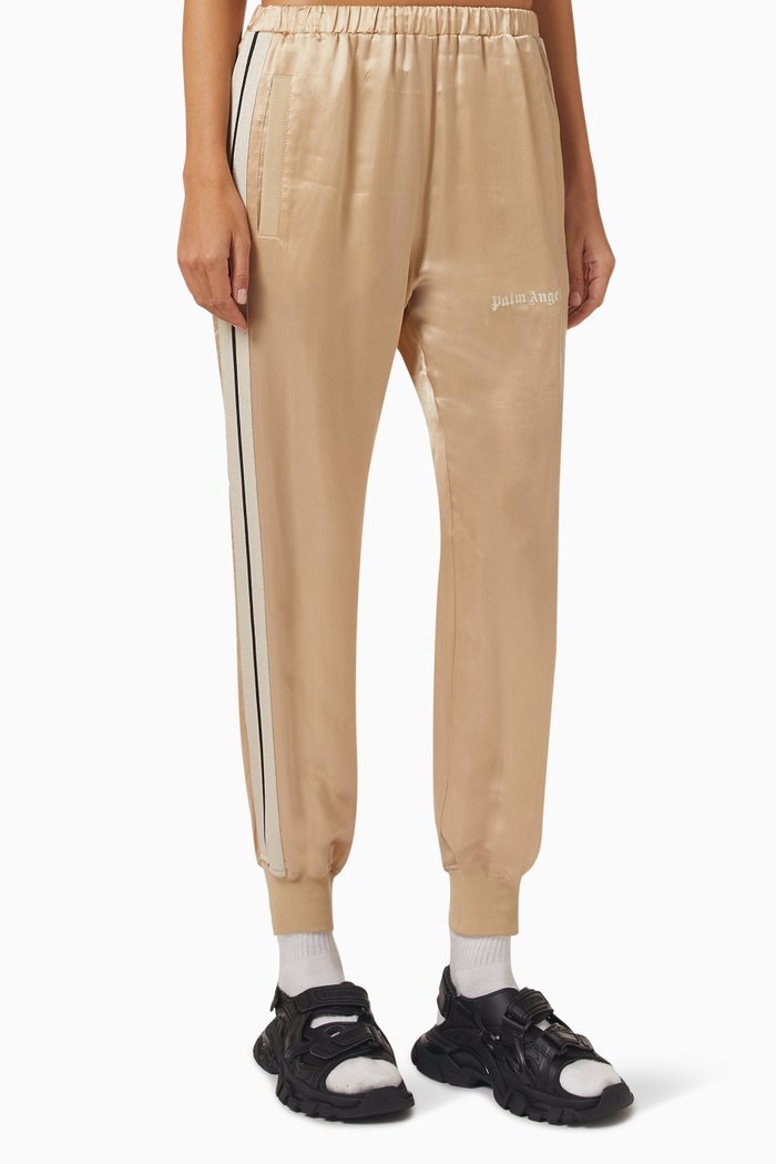 

Luxury Track Pants in Satin, Neutral