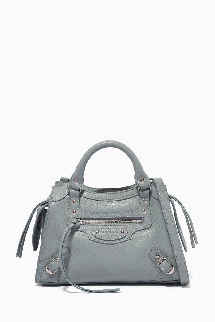 

Neo Classic Small Top Handle Bag in Leather, Blue