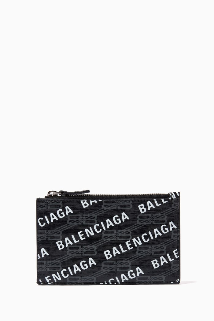 

Cash Long Coin & Card Holder in BB Monogram Coated Canvas, Black
