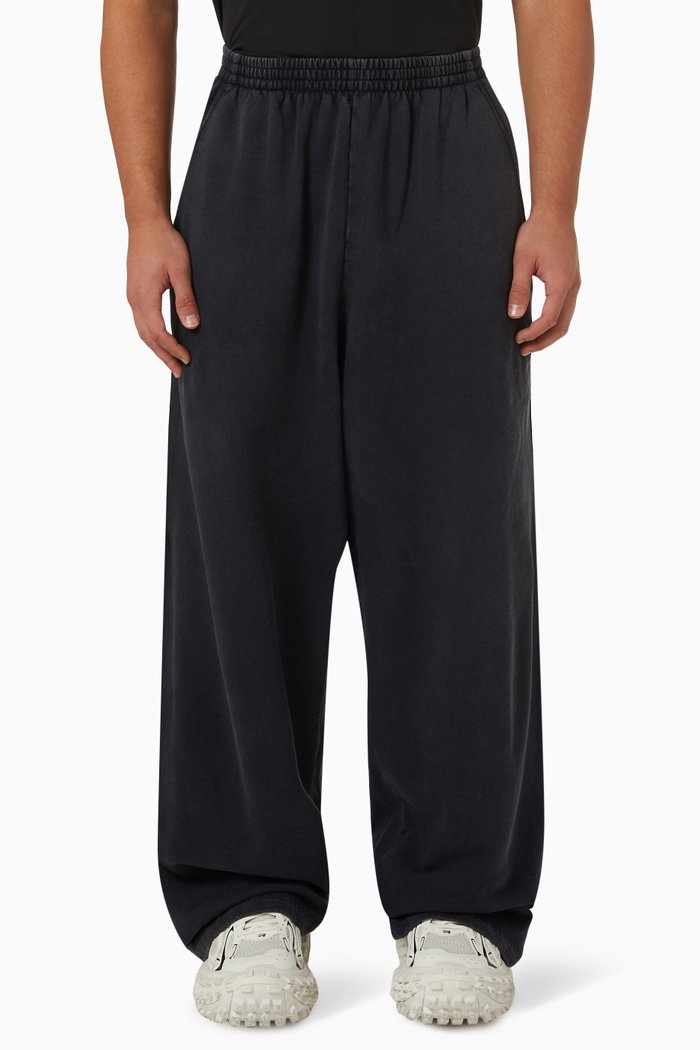 

Baggy Sweatpants in Heavy Fleece, Black