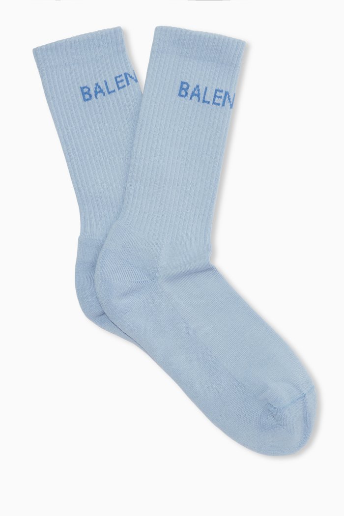 

Logo Tennis Socks in Sponge-knit, Blue