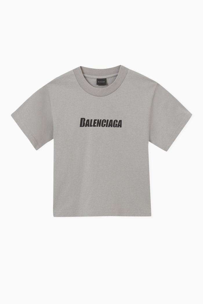 Logo T-shirt in Cotton, Grey