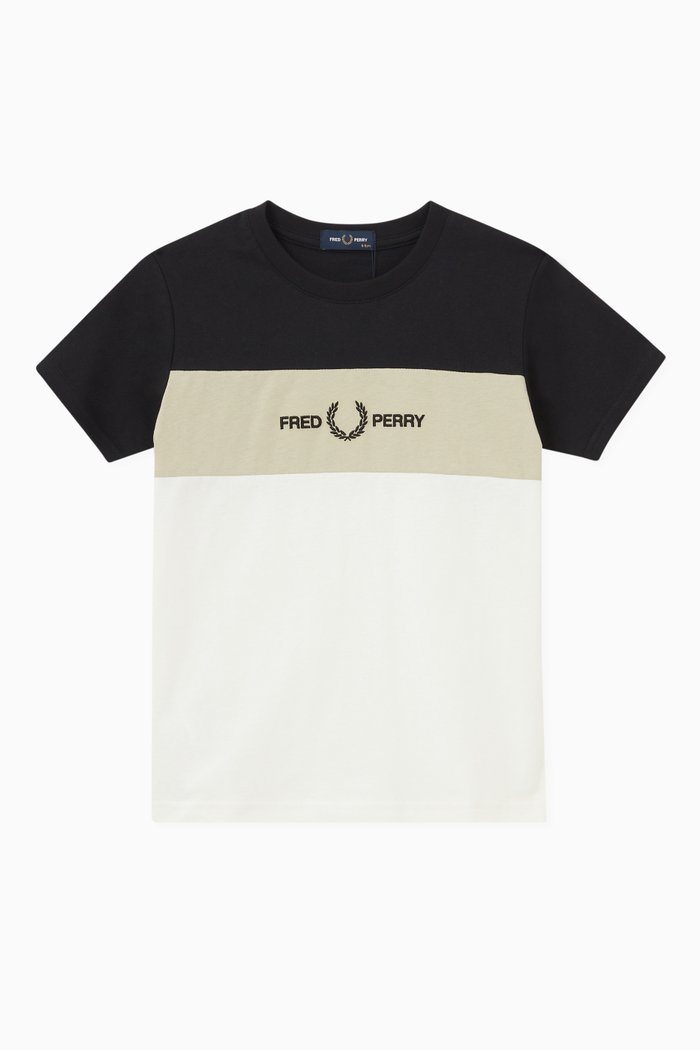 

Panel Logo T-shirt in Cotton Jersey, White