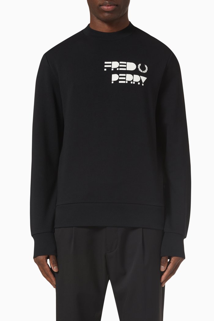 

Logo-print Sweatshirt in Cotton, Black