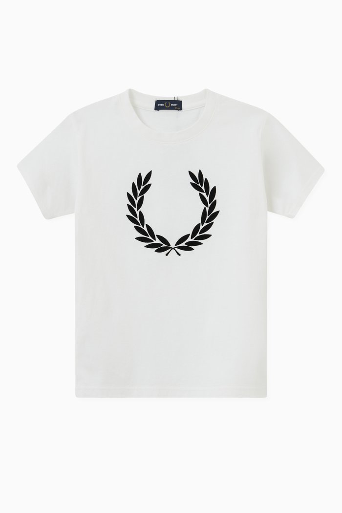 

Embroidered T-shirt in Cotton-blend, White
