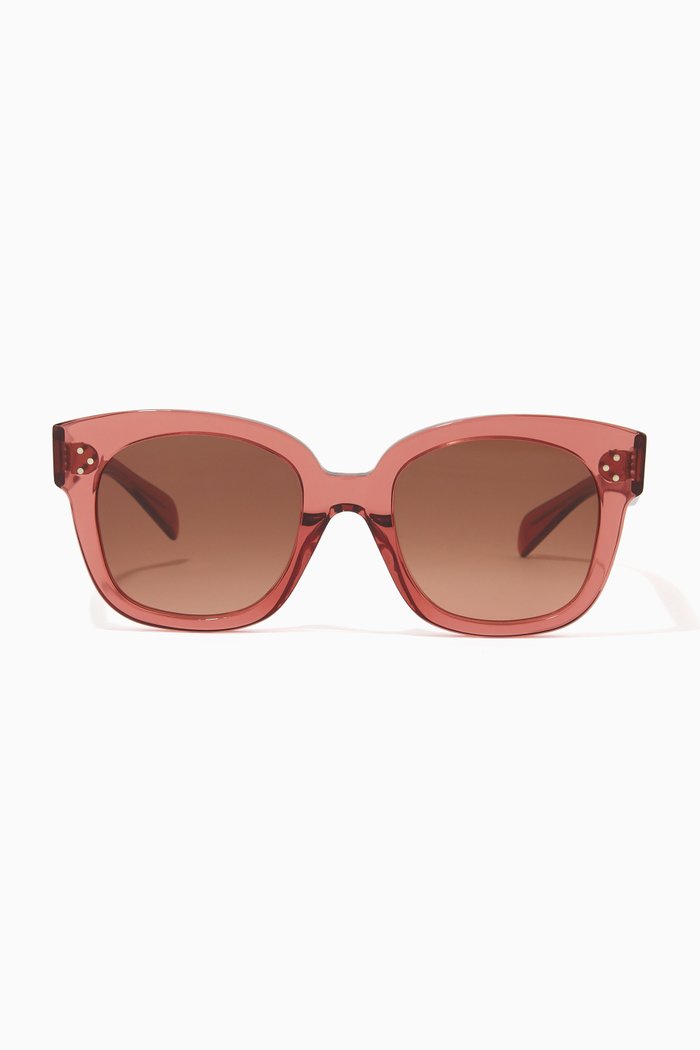 

Square Sunglasses in Acetate, Red