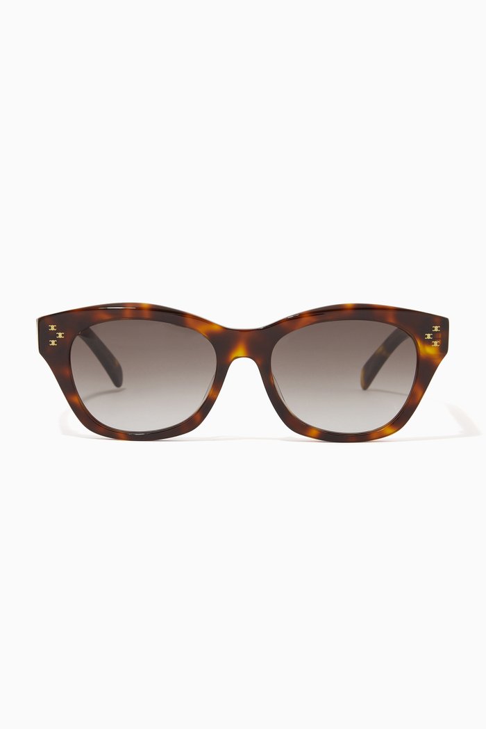 

Cat-eye Sunglasses in Acetate, Brown