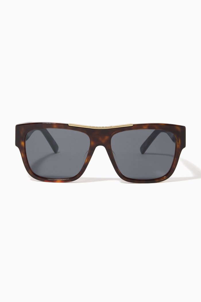 

Givenchy 58 Smoke Sunglasses in Acetate, Black