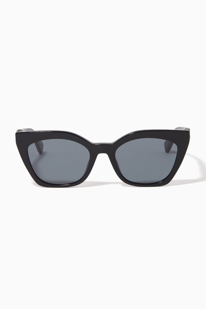 Geometric Sunglasses in Bio-acetate, Black