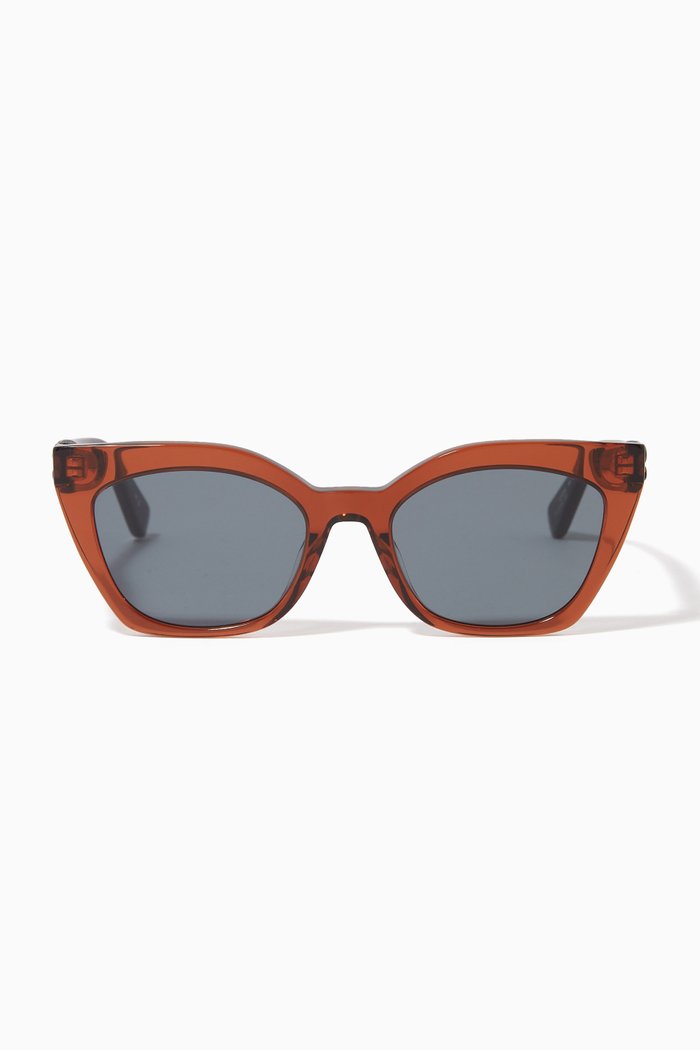 

Geometric Sunglasses in Bio-acetate, Red