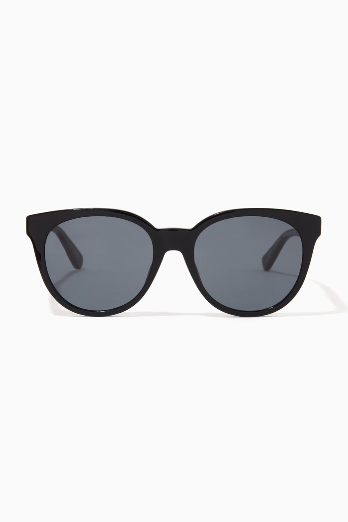 

Oval Sunglasses in Bio-acetate, Black