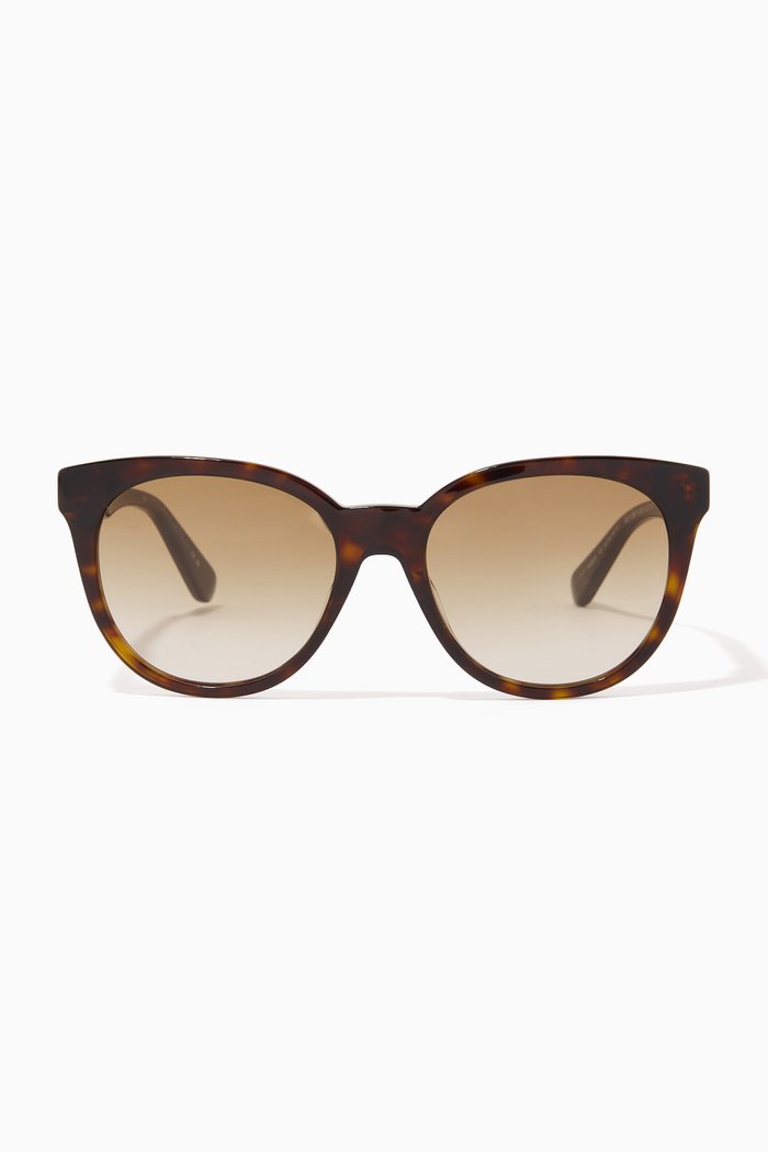 

Oval Sunglasses in Bio-acetate, Brown