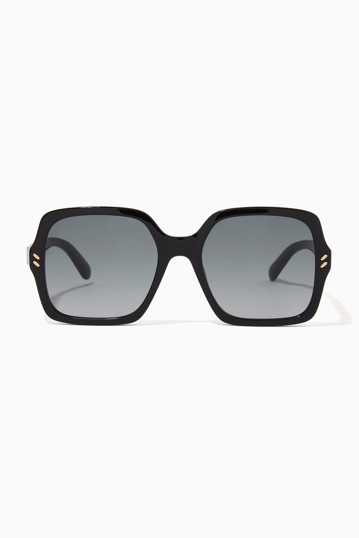 

Oversized Sunglasses in Bio-acetate, Black