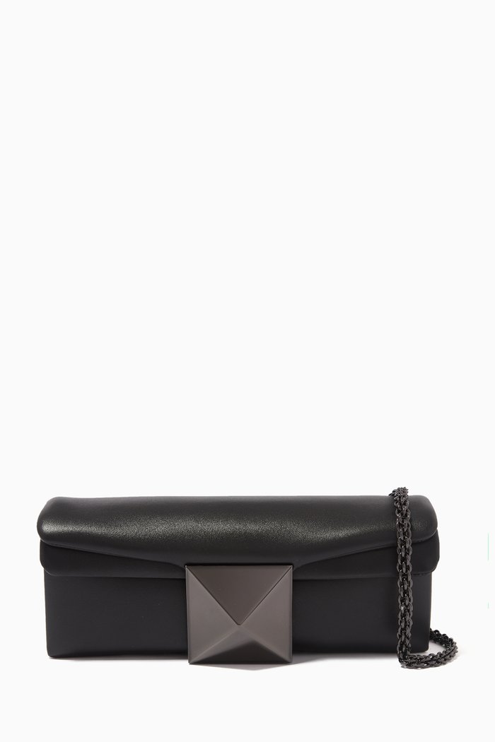 

Valentino Garavani One Stud Clutch Bag in Nappa, Black
