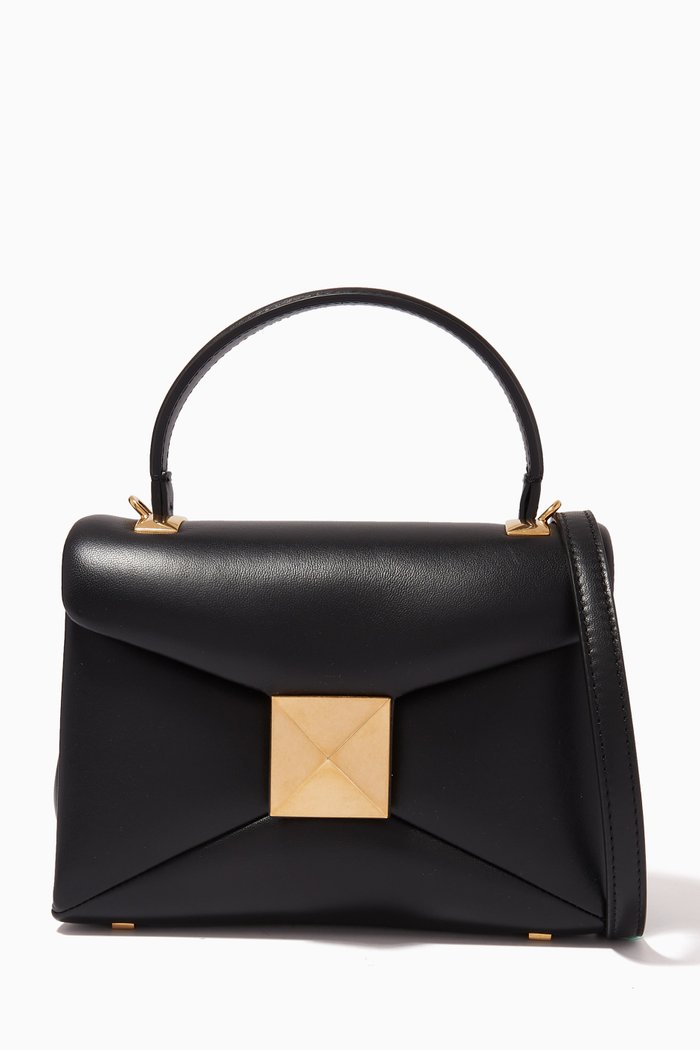 

Valentino Garavani Mini One Stud Top-handle Bag in Nappa, Black
