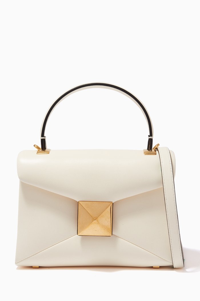 

Valentino Garavani Mini One Stud Top-handle Bag in Nappa, Neutral