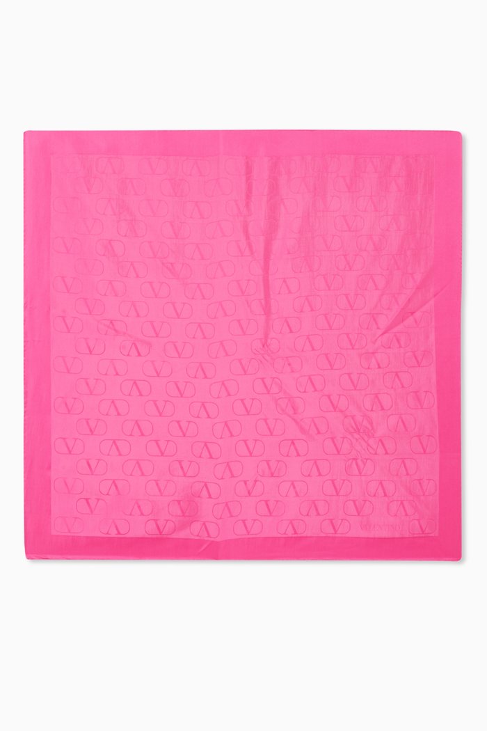 

VLOGO Signature Scarf in Silk, Pink