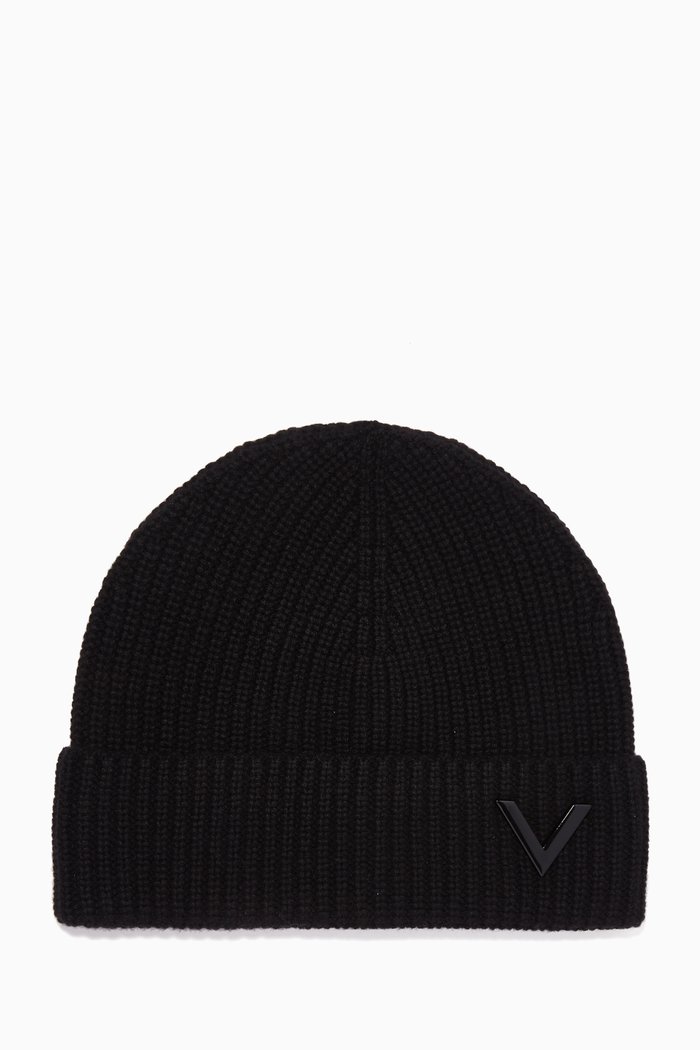 

Valentino Garavani Beanie in Cashmere, Black