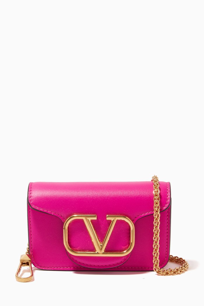 

Valentino Garavani Micro Loco Shoulder Bag in Nappa, Pink