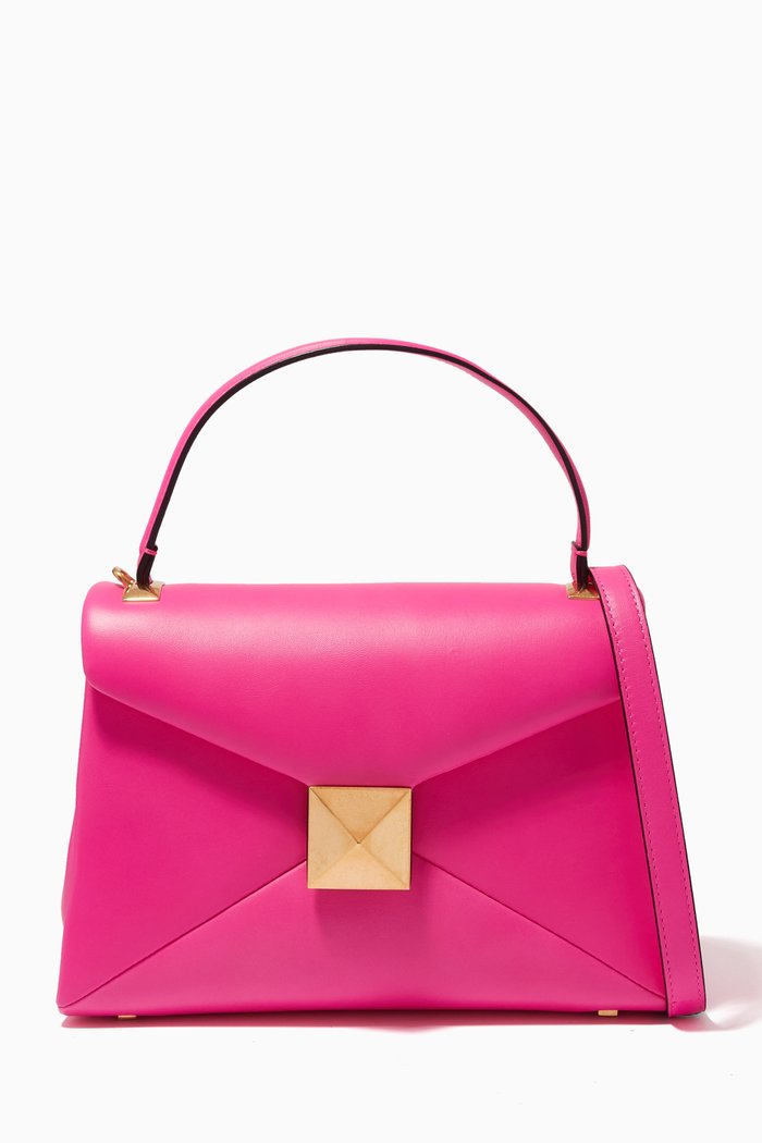 

Valentino Garavani Small One Stud Top-handle Bag in Nappa, Pink
