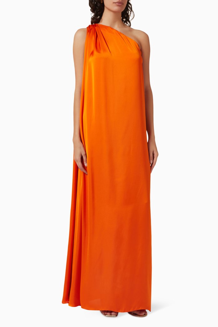 

Maxi Dress in Charmeuse, Orange