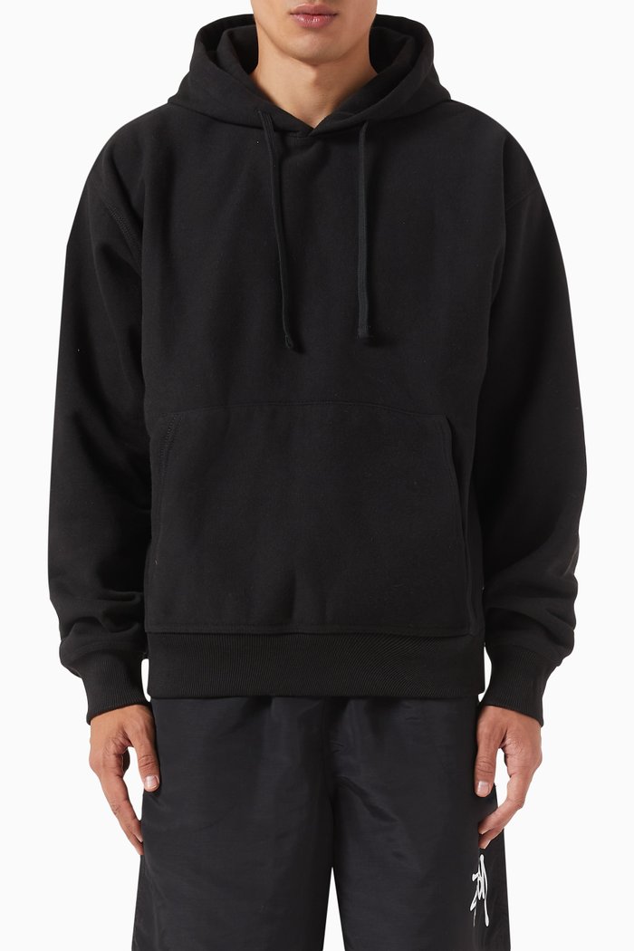 

Oversized Hoodie in Fleece, Black