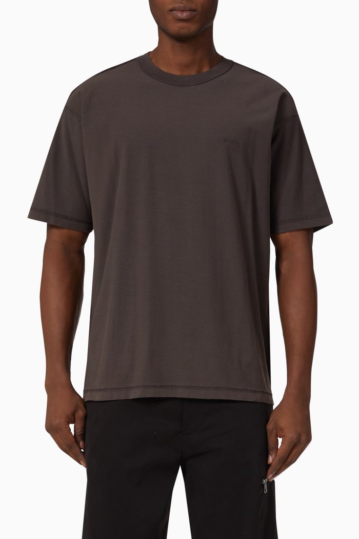 

Pigment Dyed T-shirt in Cotton Jersey, Black