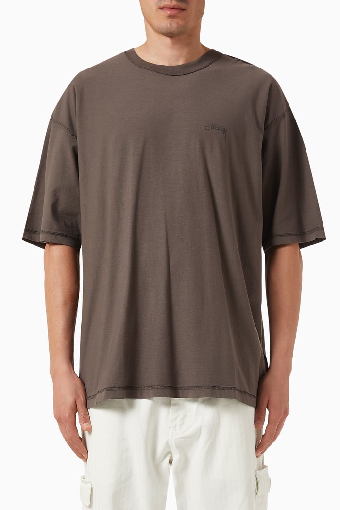 

Pigment Dyed T-shirt in Cotton Jersey, Grey