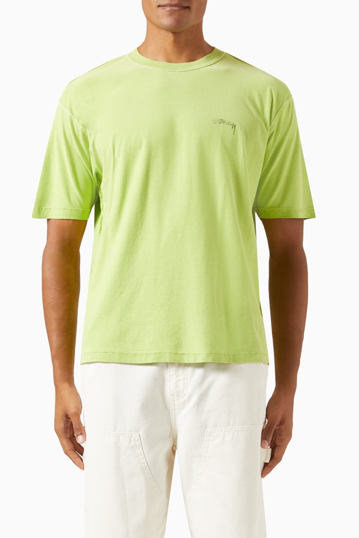 

Pigment Dyed T-shirt in Cotton Jersey, Green