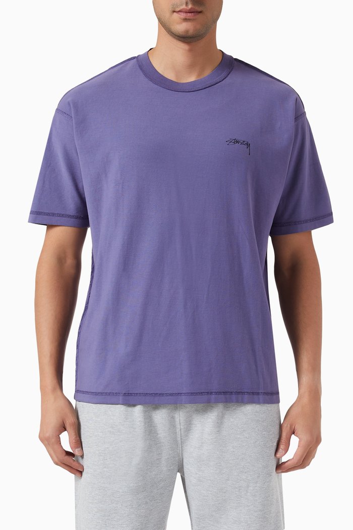 

Pigment Dyed T-shirt in Cotton Jersey, Blue