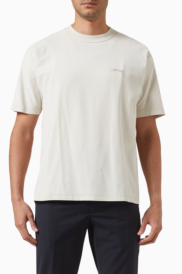 

Pigment Dyed T-shirt in Cotton Jersey, Neutral
