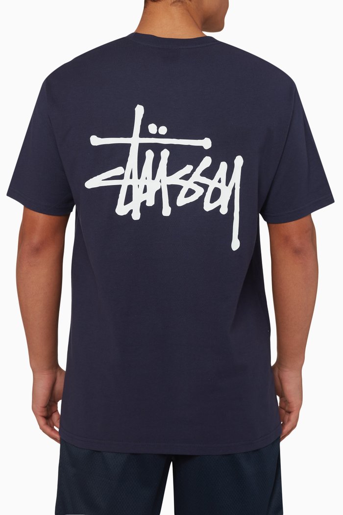 

Striped T-shirt in Cotton, Blue