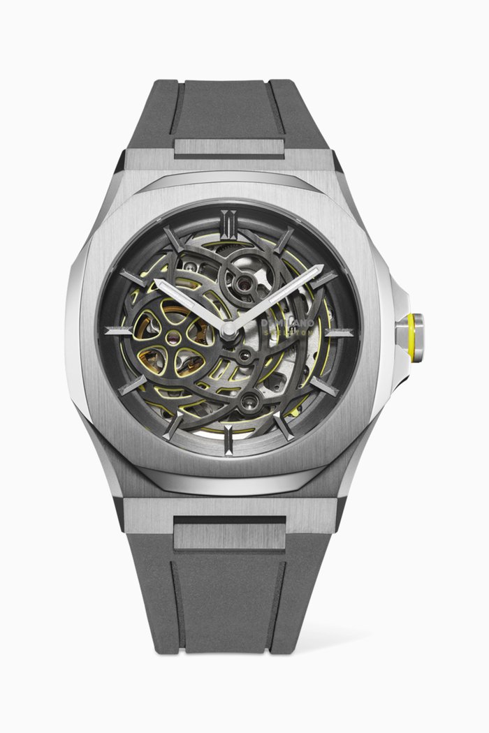 Skeleton Quartz Watch, Grey