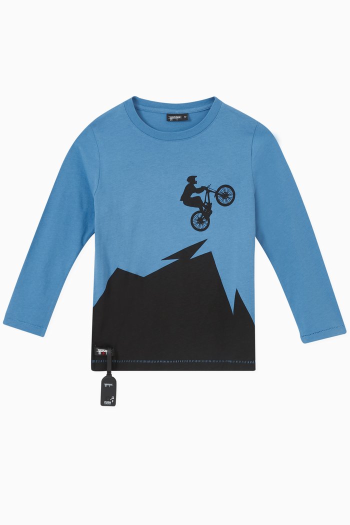 

Mountain Bike Sound T-shirt in Cotton, Blue