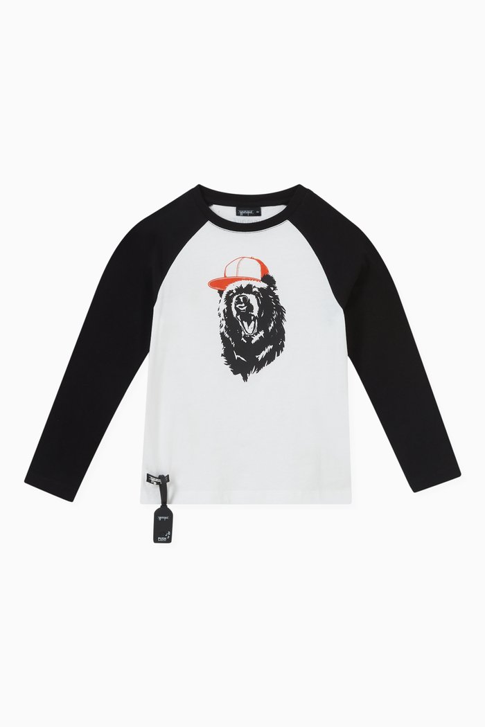

Bear Sound T-shirt in Cotton, Black