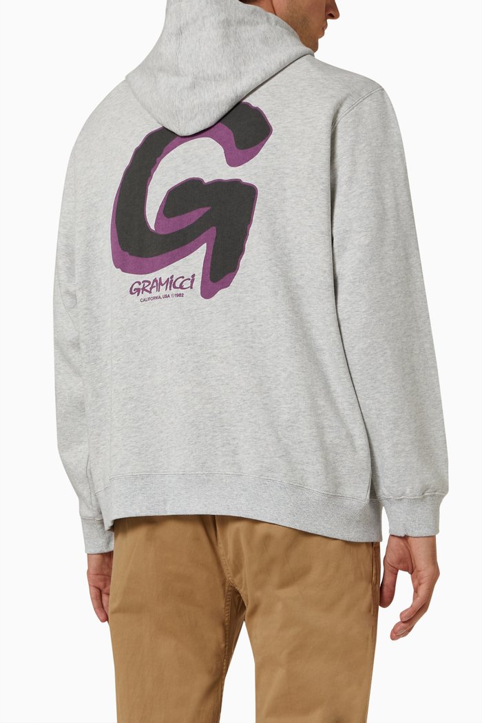 

Big G-Logo Hooded Sweatshirt in Cotton Terry, Grey