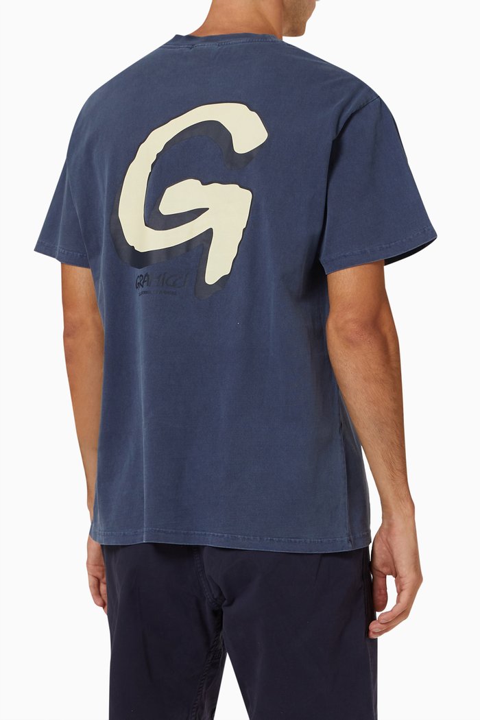 

Big G-Logo T-shirt in Organic Cotton Jersey, Blue