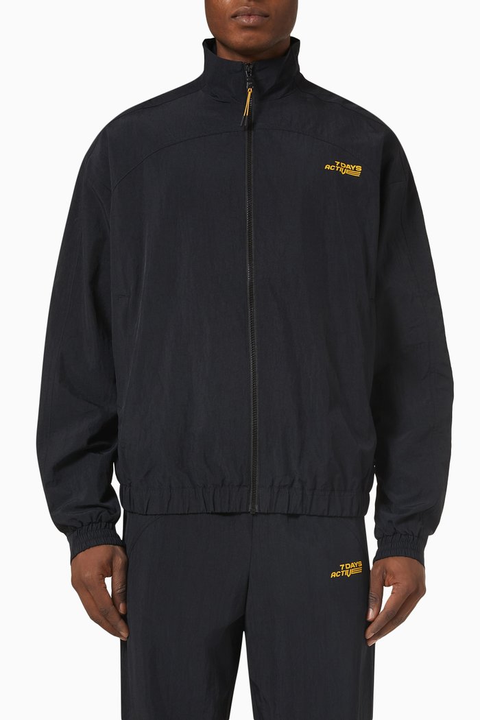 

Tracksuit Jacket in Stretch-nylon, Black