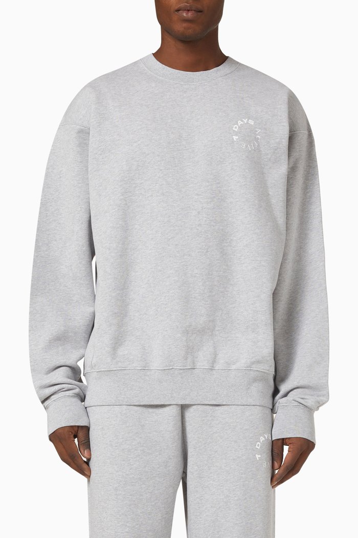 

Monday Crewneck Sweatshirt in Organic Cotton, Grey