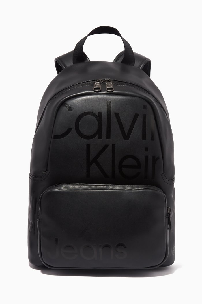 

Monogram Campus Backpack in Faux Leather, Black