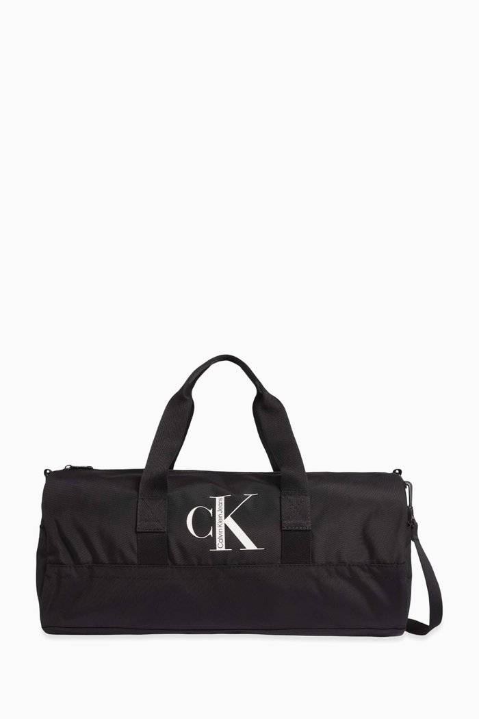 

Logo Duffle Bag in Recycled Fabric, Black
